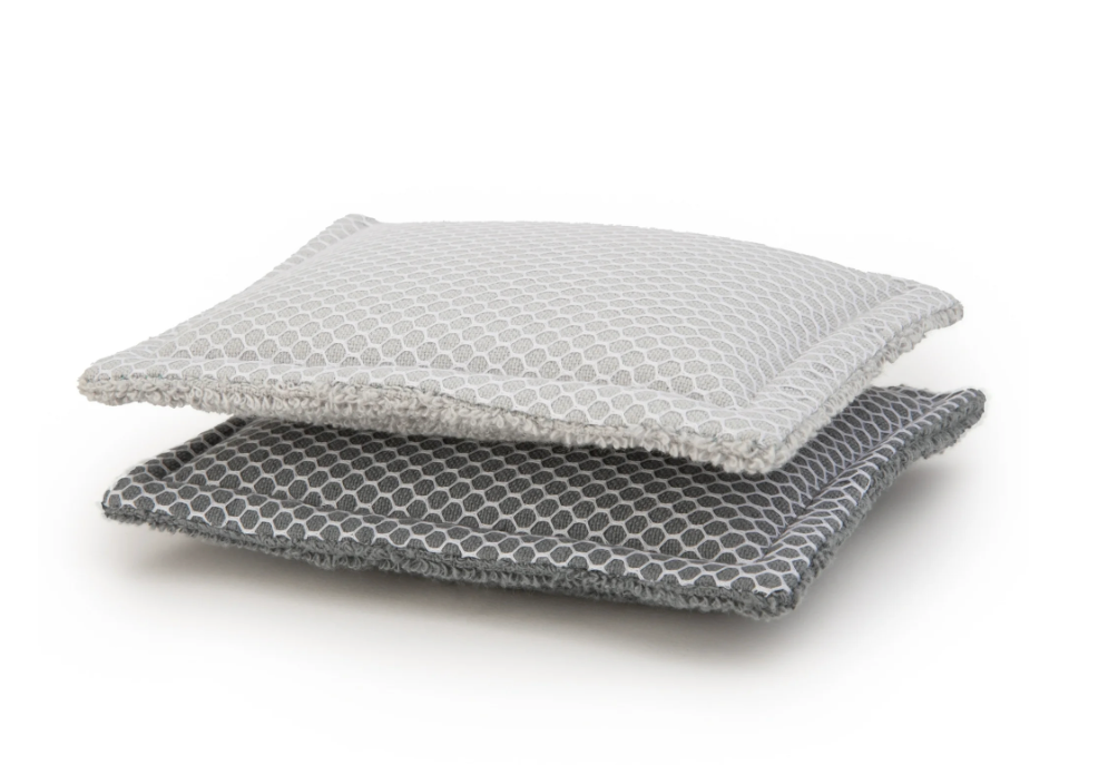Mainstays Cotton Sponge Scrubbers 2 Pack Gray