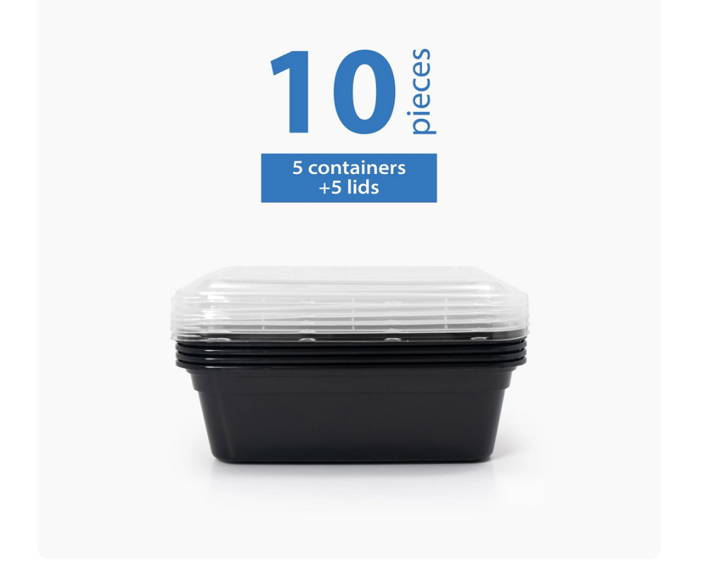 Mainstays 3-Cup Meal Prep Containers with Lids 10 Piece Set
