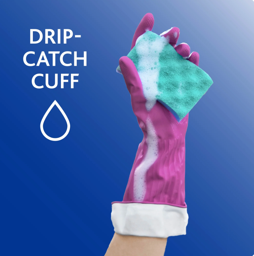 O-Cedar Playtex Living reusable cleaning gloves medium pink