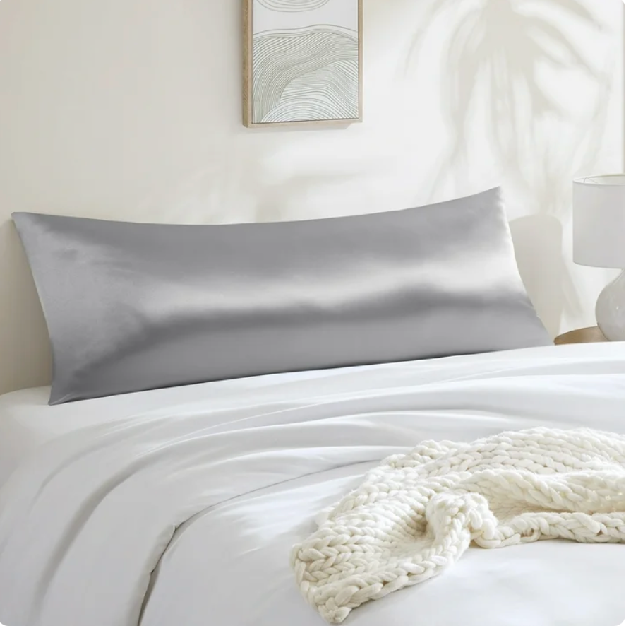 Mainstays Satin Body Pillowcase 20 x 52 inches – Silver