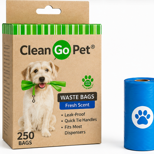 Dog waste bags for daily pet cleanup by Clean Go