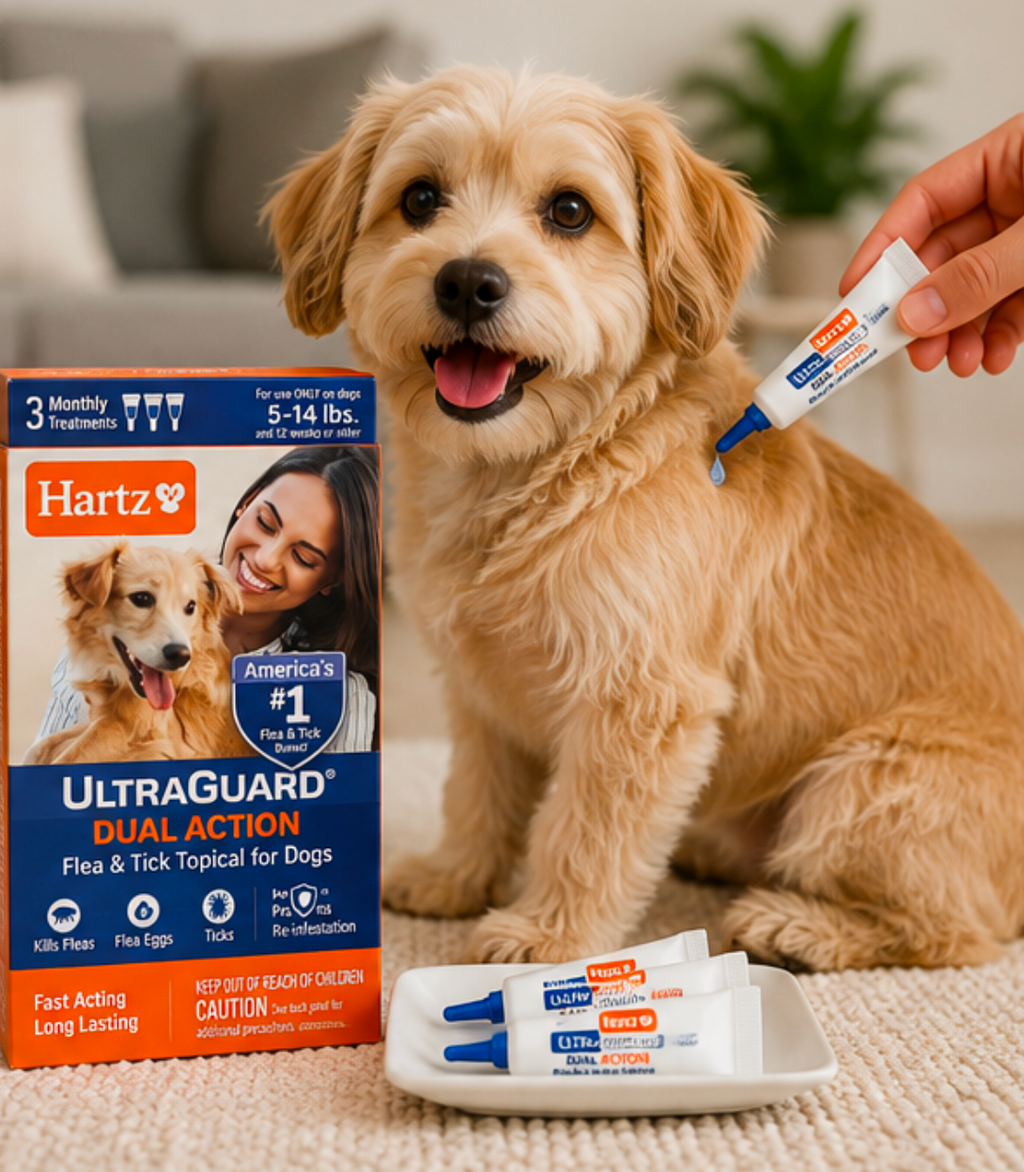 Hartz UltraGuard Dual Action Flea and Tick Topical for Small Dogs 5-14 lbs, 3 treatments