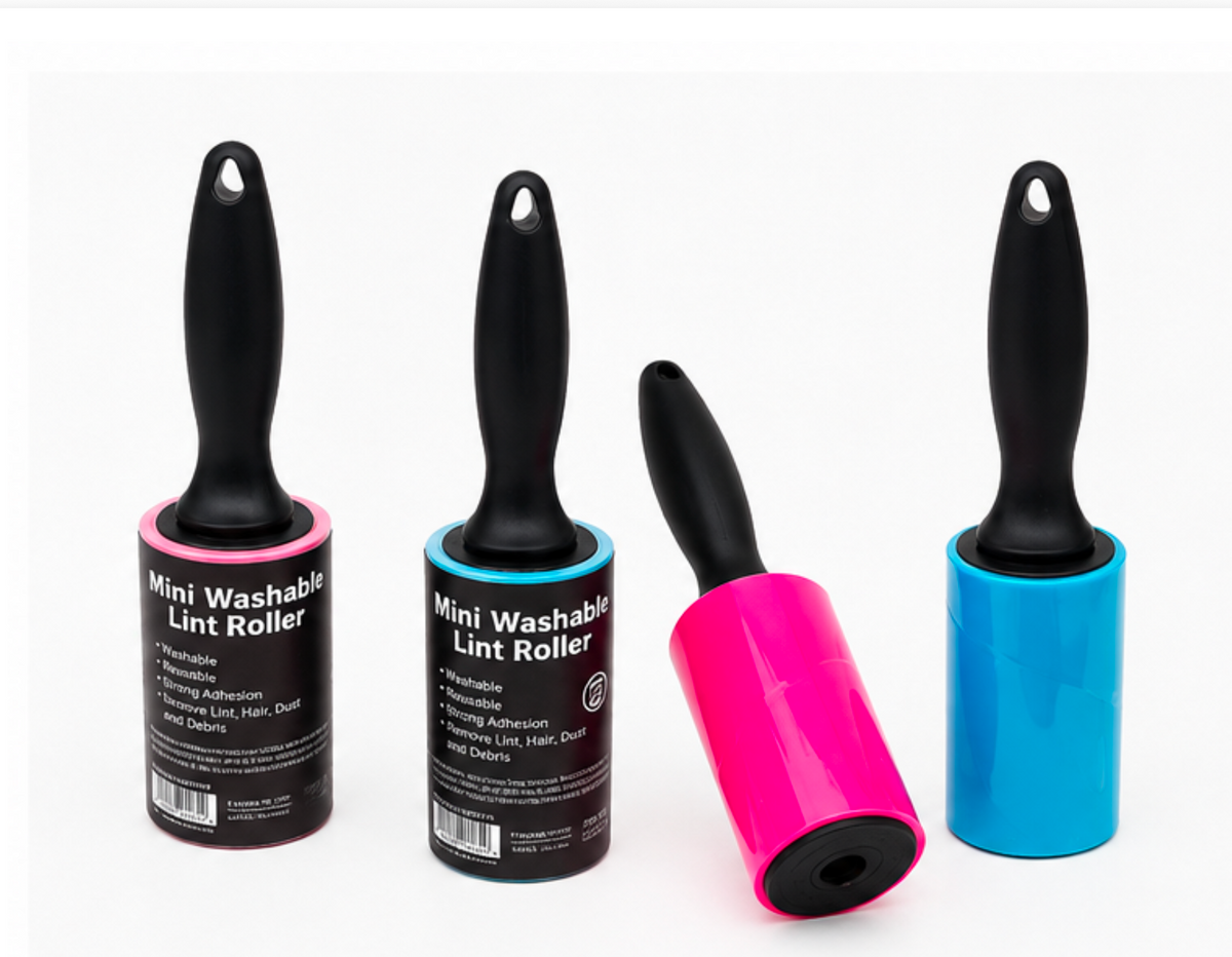 Mini Washable Lint Roller – Reusable Pet Hair & Lint Remover, Assorted Colors