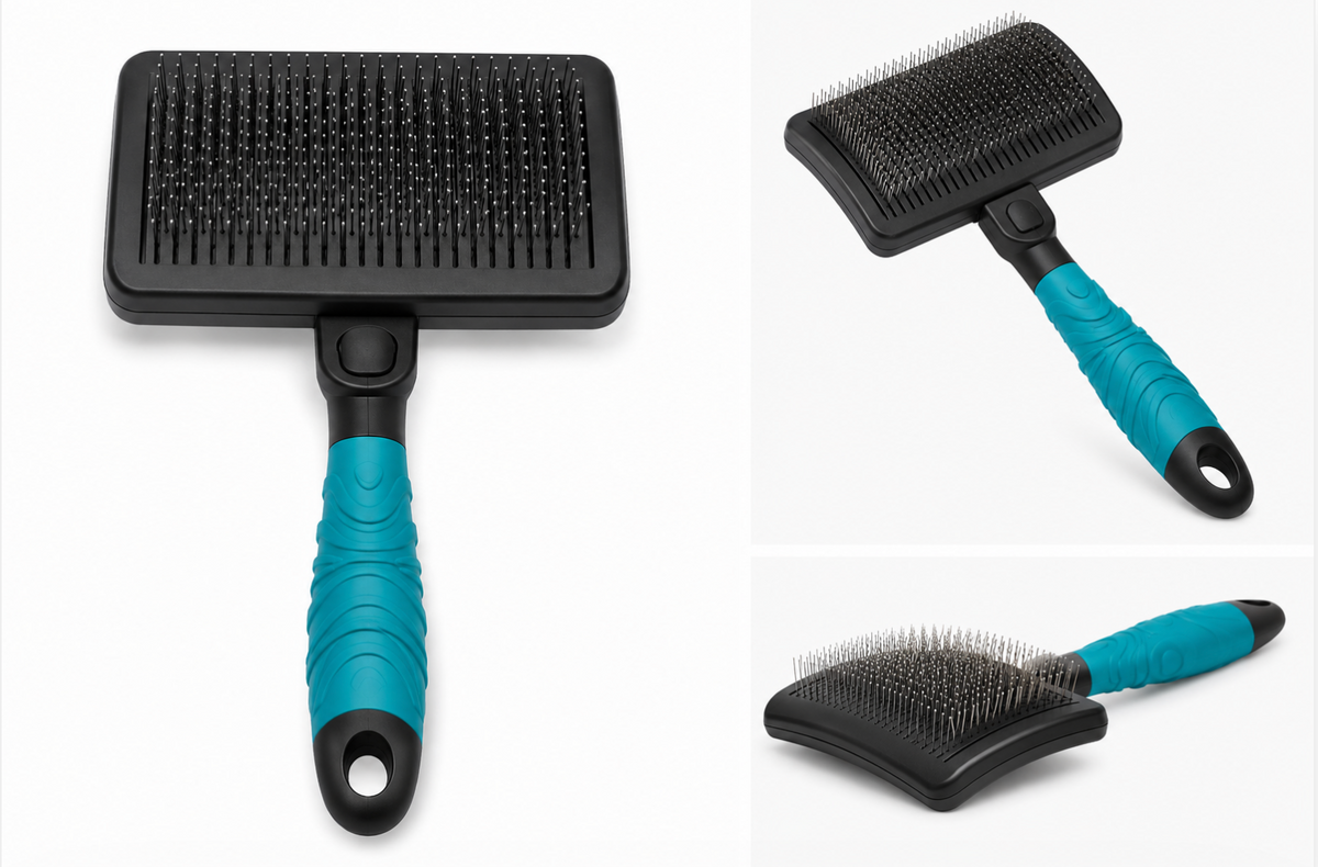 Master Grooming Tools self-cleaning slicker brush for dogs and cats